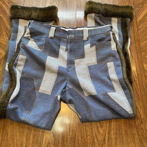 Vtg Wrangler Pants Patchwork 38x32 Mens Pants READ Rodeo Cowboy Made in USA